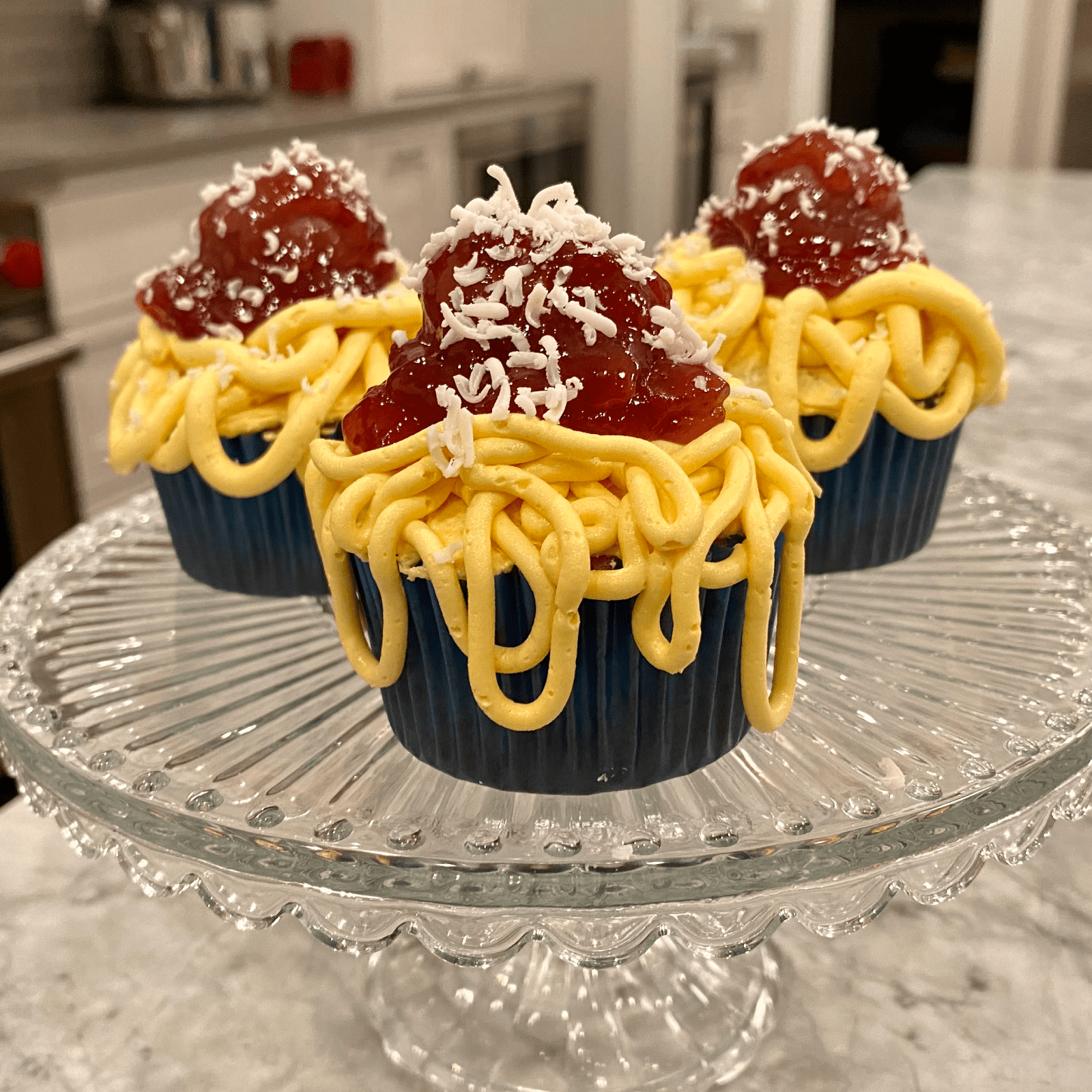 Spaghetti & Meatballs Cupcakes