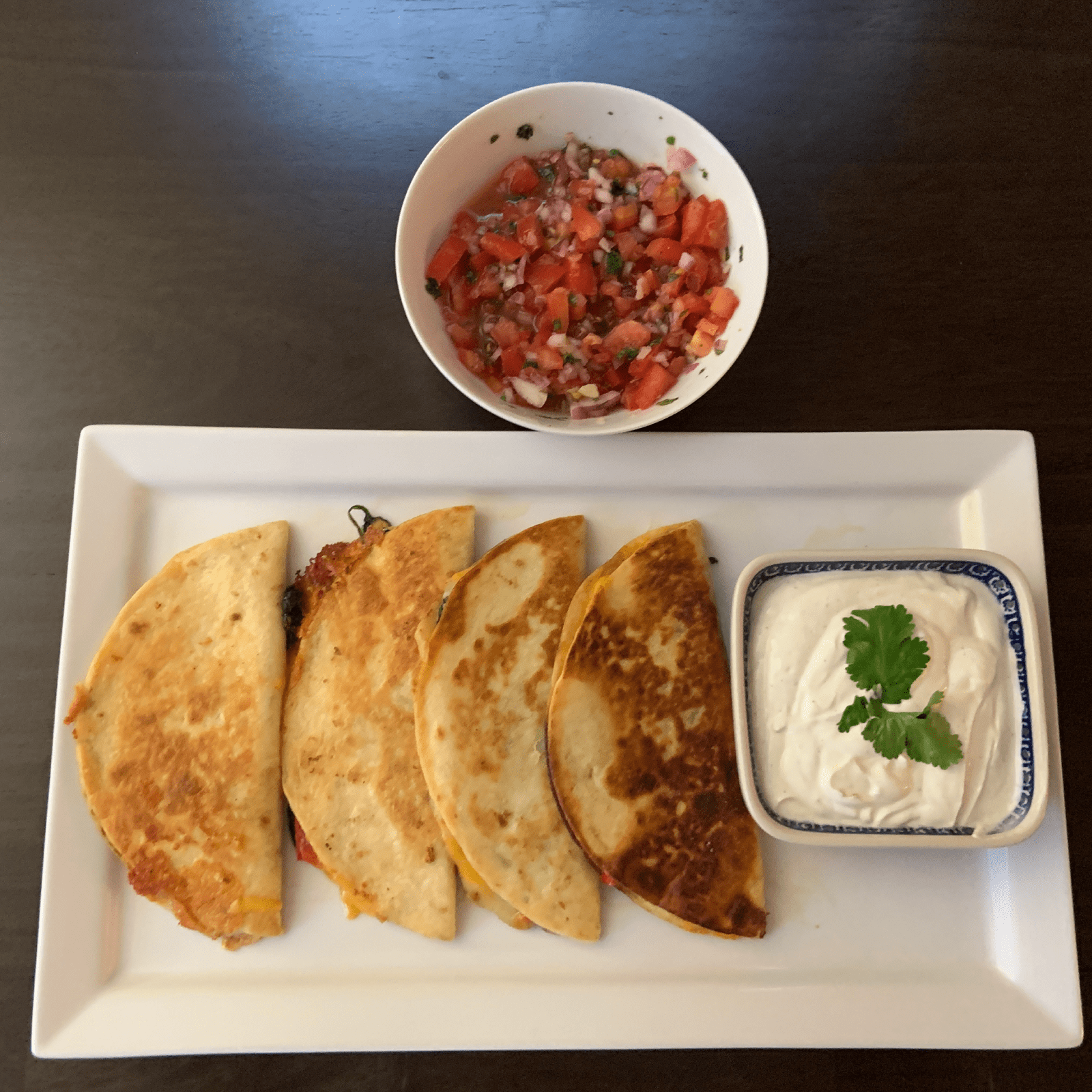 Veggie Quesadilla with Fresh Salsa